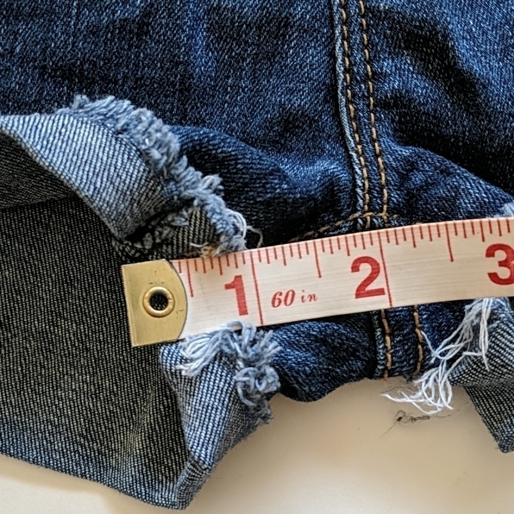Western Festival Micro Shorts Denim Los Angeles Rising Starlet  Shorts Size 25 - Picture 12 of 12